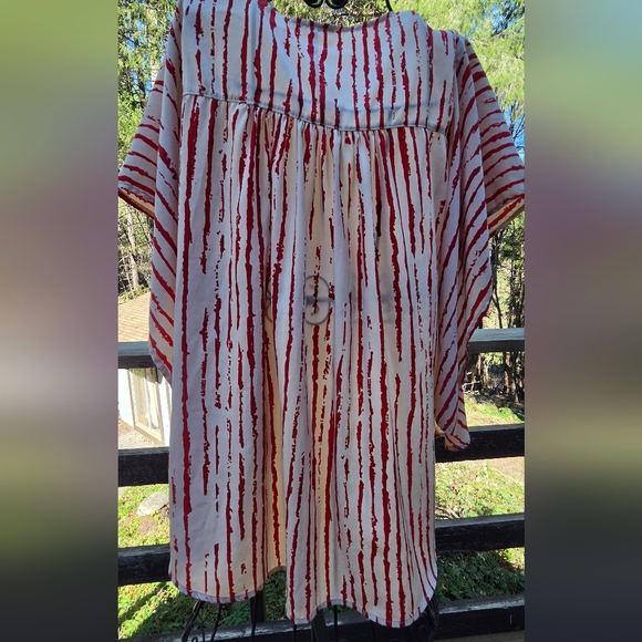 Jump White & Red Kimono Lightweight Jacket SzM - Picture 12 of 13